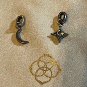 EUC Go Beyond Moon Star Kendra Scott Gunmetal Charms
